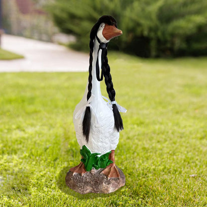 Porch Goose Wigs, Porch Goose Outfits Lawn Goose Statue Accessories for Outdoor Garden Patio Yard Goosey Decor （Style 2）