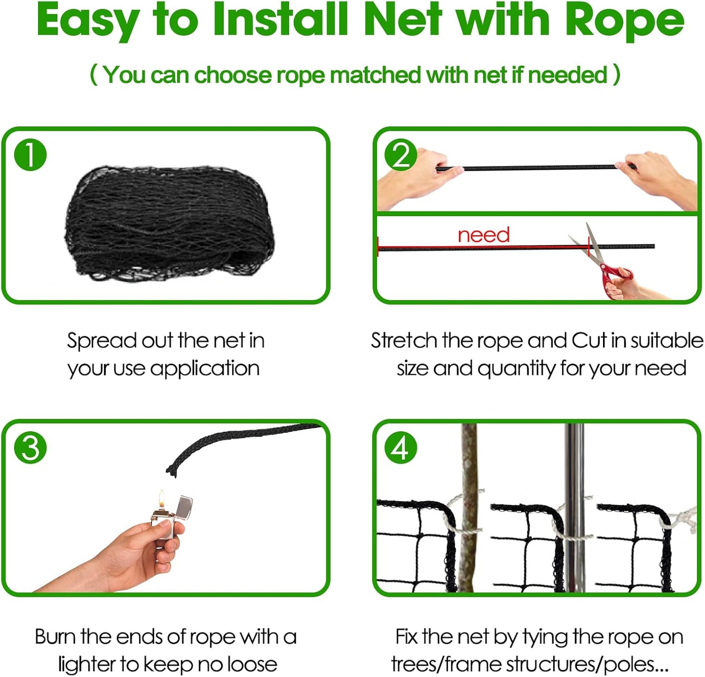 Baseball Softball Backstop Nets, Heavy Duty Sports Netting Barrier #18 Baseball Netting 10'x10'/10'x20'/15'x15'…