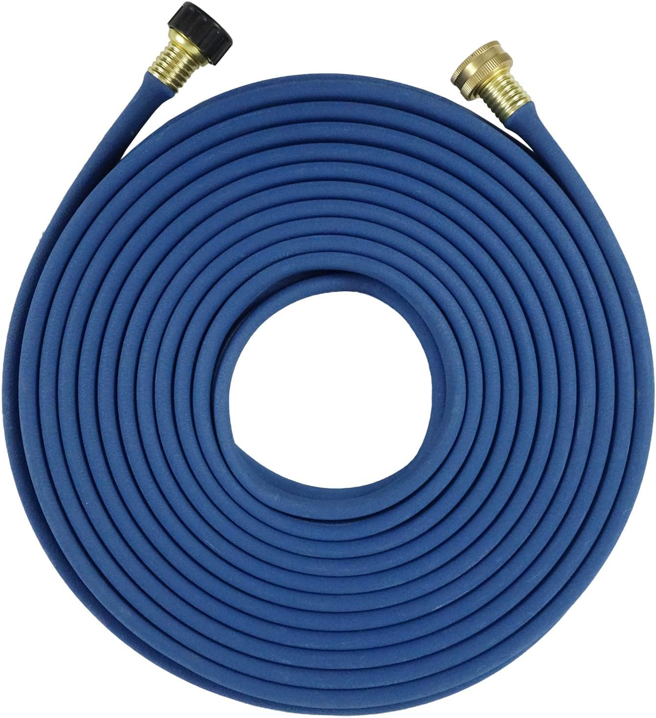 Garden Flat Soaker Hose 1/2 in x 50ft,More Water Leakage, Heavy Duty Metal Hose Connector Ends, Perfect Delivery of Water,Garden Flower Bed and Vegetable Patch,Landscaping, Savings 80% Water
