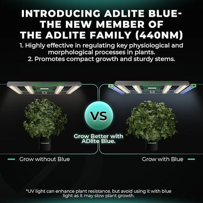 MARS HYDRO ADlite Red30 & Blue30 Led Grow Light for Increased Plants Yield, 30Wx2 Grow Lights, 440nm & 660nm Spectrum supplemental Light 3x3 FT Coverage Deep Red and Blue Grow Light Bars