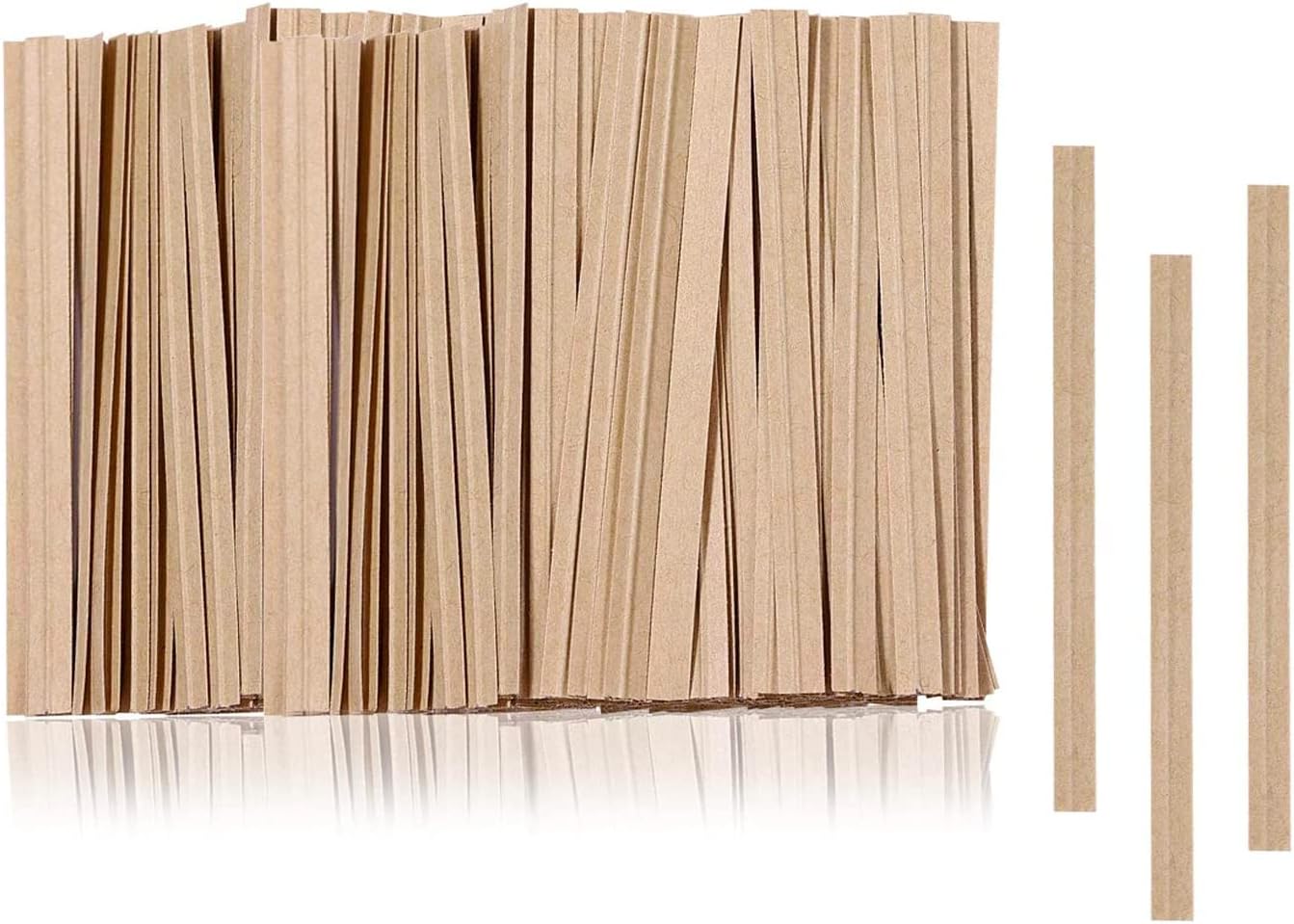 1000 Pcs Twist Ties, Kraft Paper Twist Ties Plant Ties Reusable Bread Ties for Party Cello Candy Coffee Treat Bags Cake Pops