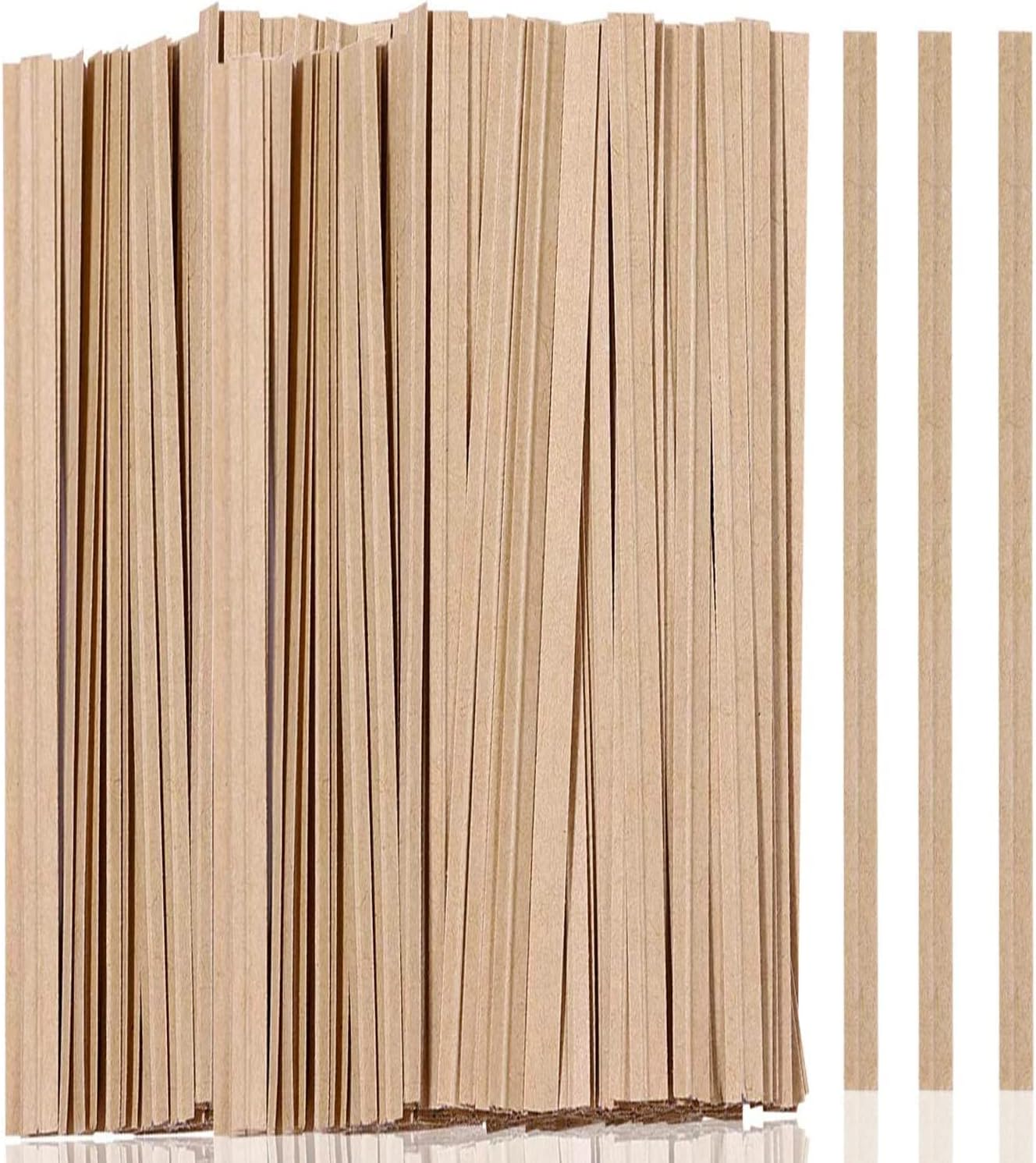 1000 Pcs Twist Ties, Kraft Paper Twist Ties Plant Ties Reusable Bread Ties for Party Cello Candy Coffee Treat Bags Cake Pops (11.8")