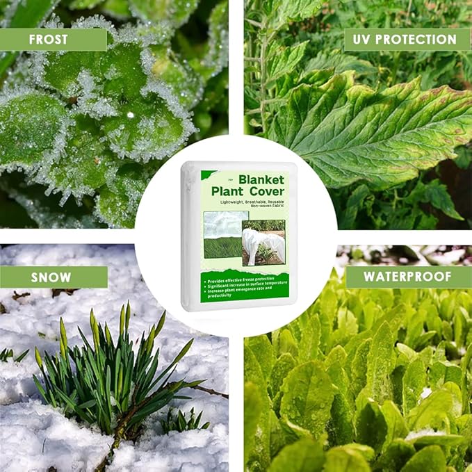 Plant Freeze Protection Cover, 7x100ft Frost Cloth Winter Garden Blanket, Floating Row Cover for Cold Weather and Shade, Perfect for Outdoor Vegetables, Trees, Greenhouse