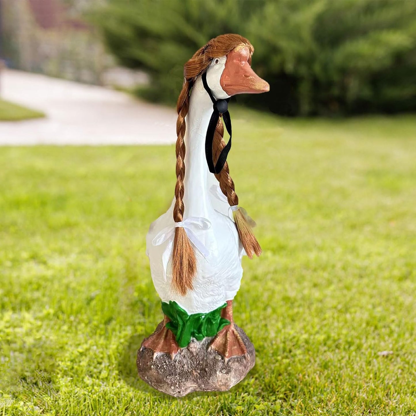 Porch Goose Wigs, Porch Goose Outfits Lawn Goose Statue Accessories for Outdoor Garden Patio Yard Goosey Decor （Style 3）
