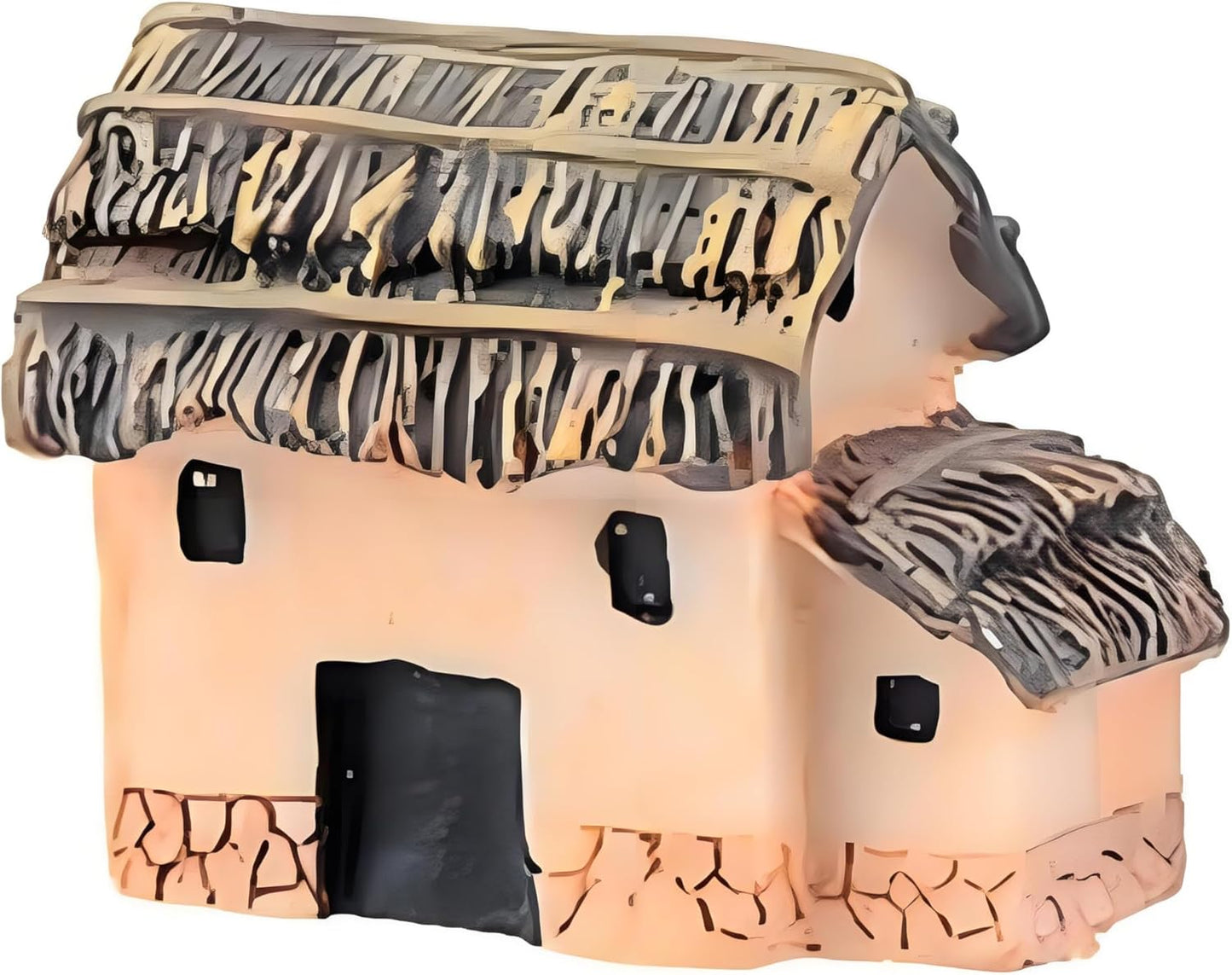 Fairy Garden Mini House Accessories, Miniature Village Hut Figurine Cottage, DIY Micro Landscape Decor Ornaments for Bonsai, Succulent Planting (A)