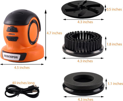 3-in-1 Electric Ice Scraper for Cars & Home – Cordless Handheld Defroster, Cleaner & Polisher, 500 RPM Motor, 2000mAh Battery, Type-C Charging, Lightweight & Portable