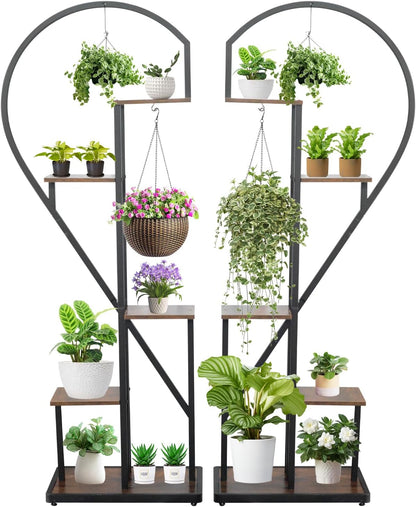 Plant Stands Indoor Tall: 5-Tier Corner Shelves Plant Stand Flower Hanging Planters for Indoor PlantsDisplay for Women(Easter Home Gift) 2PCS