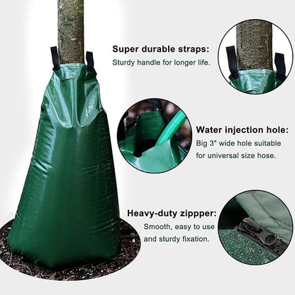 20 Gallon Tree Watering Bags, Reusable, Heavy Duty, Slow Release Water Bags for Trees, Premium PVC Tree Drip Irrigation Bags 5 Pack