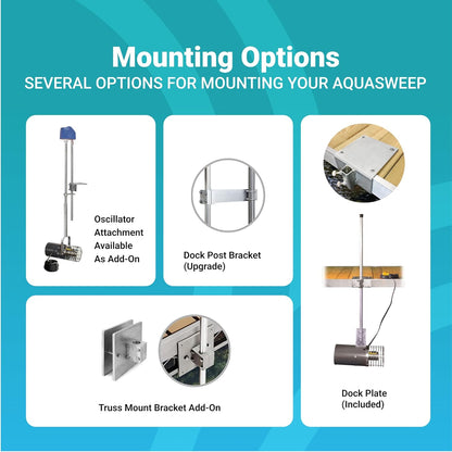Scott Aerator 3/4 Horse Power 230V Muck Blaster - 50ft Cord | 3/4 Horse Power Aquasweep w/Post Mount | Water Circulator | Water Agitator | Water Mover | Muck Blower