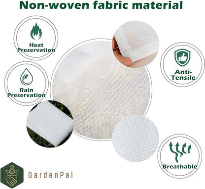 GardenPal 2 Pack Plant Covers Freeze Protection, 40''×47'' Thicken Frost Cloth with Drawstring Reusable for Outdoor Plants (40''×47''(2pcs))