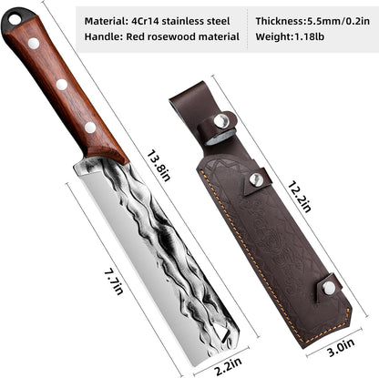 Machete with Sheath for Cutting Trees Heavy Duty, for Yard Work and for Bushcrafting Knife Sickle for Clearing Brush Garden Tools Construction Blade