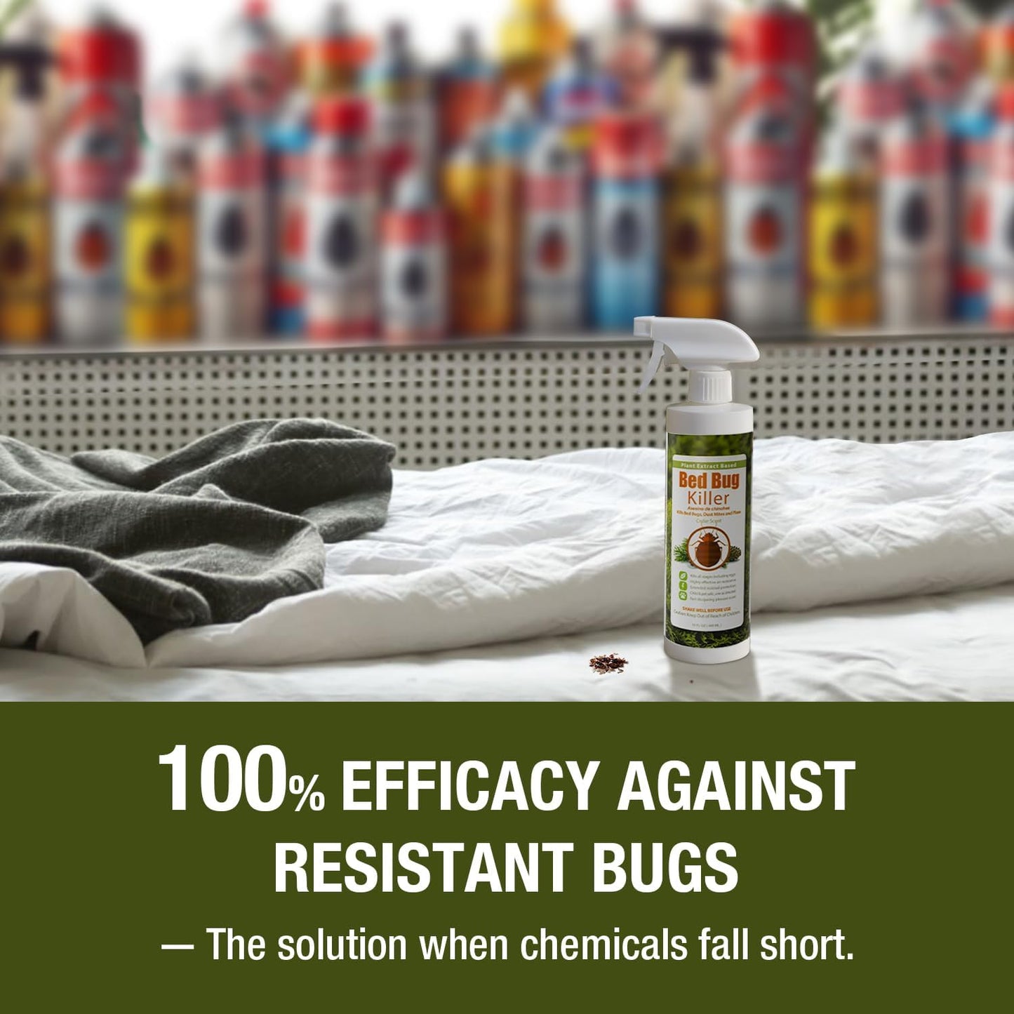 EcoVenger Bed Bug Killer with Remote Sprayer 1 Gal - Kills 100% All Stages on Contact- Kills Resistant Bugs- Kills Eggs- 14 Day Residual Protection- Non-Toxic- Child & Pet Friendly
