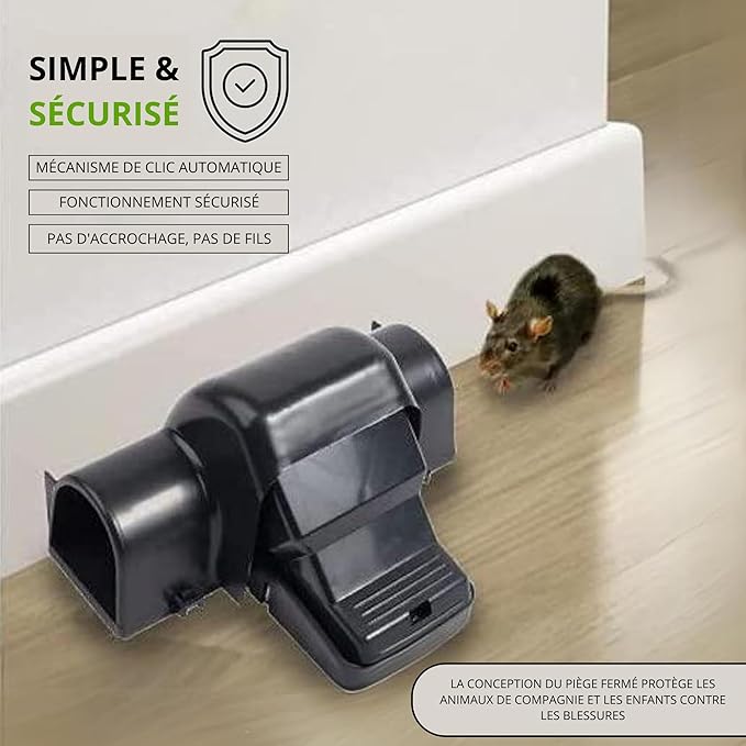 Rat Trap Set - 3 Packs + Gloves - Fast Kill Indoor & Outdoor Solution for Large Rats & Mice - User Manual for Easy Setup - Ultimate Choice