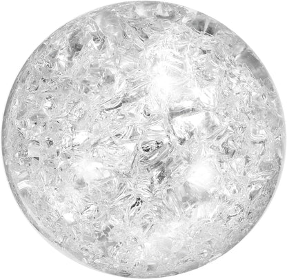 uxcell 60mm/2.4" Crystal Sphere Ball Ice Cracked Glass Solid Decorative Sphere Crystal Ball Prop Ornament for Feng Shui Divination Fortune Telling Tabletop Fountain Decoration, Clear