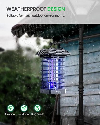 Buzbug LED Bug Zapper Indoor Outdoor, Durable 10 Years Lifespan Lamp, Sustainable Less Power, 6.5ft Power Cord, High-Voltage Mosquito Zapper, Fly Trap Mosquito Trap, Fly Killer Fly Zapper