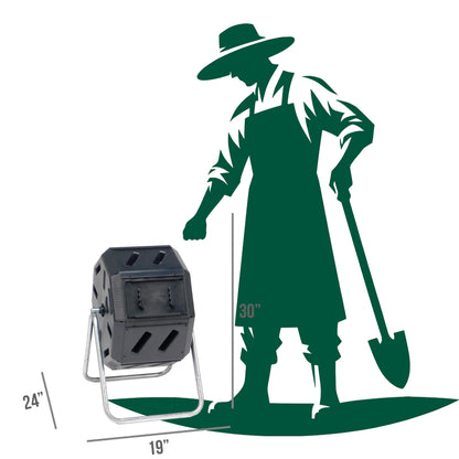 FCMP Outdoor IM2000 Tumbling Composter Canadian-Made, 100% Recycled Resin - Outdoor Rotating