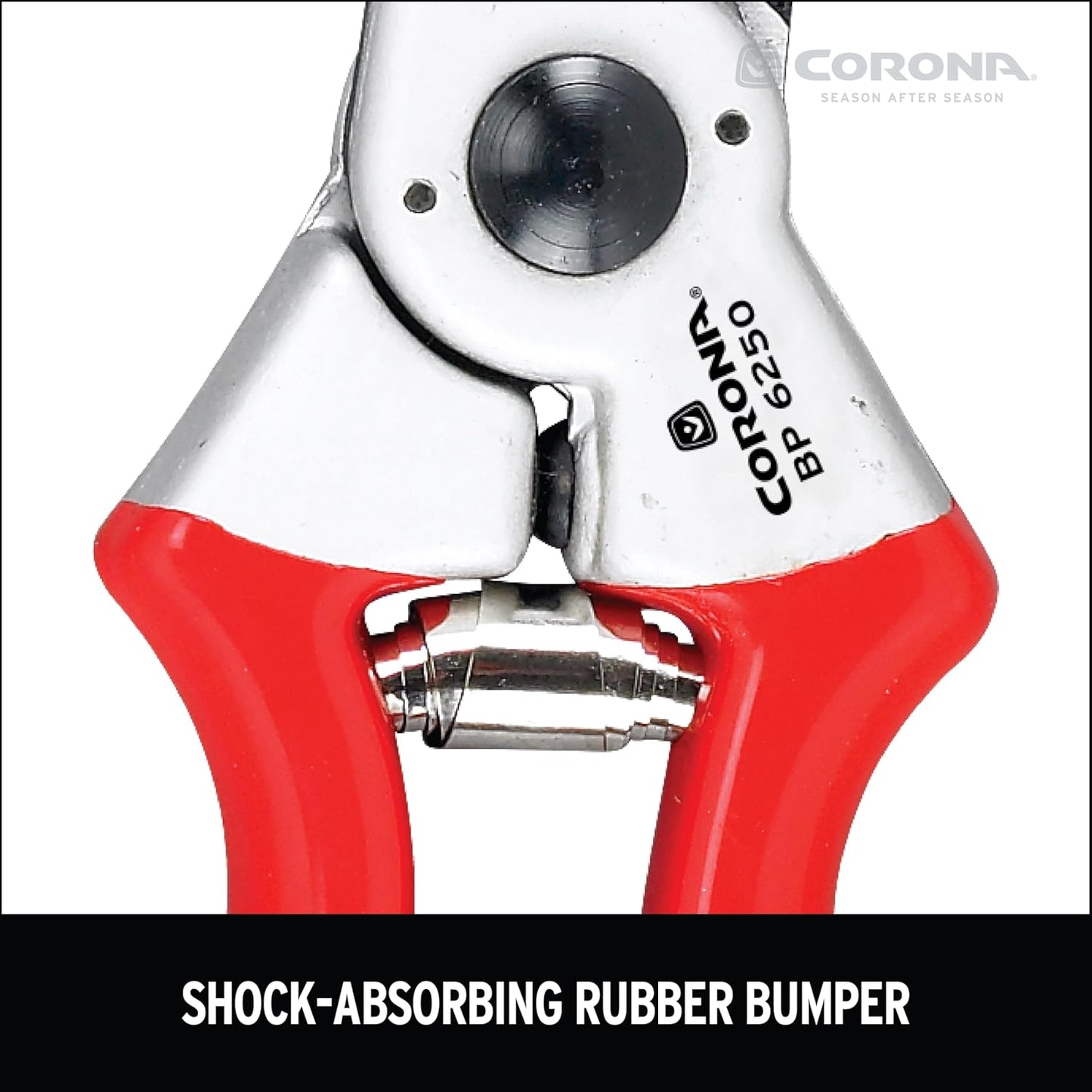 Corona BP 6250 Forged Steel Aluminum Handles Bypass Hand Pruner - 1 inch Cut Capacity Stem and Branch Garden Shears, Red