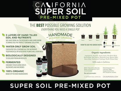 The Bud Grower | Pre-Mixed Super Soil 5 Gallon Pot | Premium 100% Nutrient Rich Organic Super Soil | Hydroponic Nutrients and Grow Supplies | All-in-One Grow Tent Kit's & Supplies