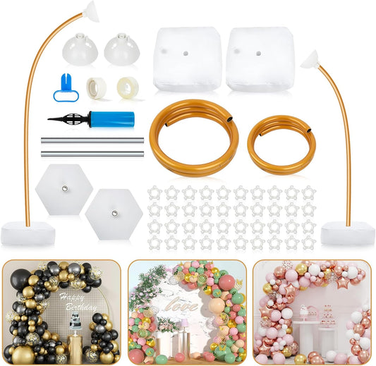 Balloon Arch Kit, Adjustable Balloon Arch Stand: Balloon Arch Frame Garden Arbors with Base - for