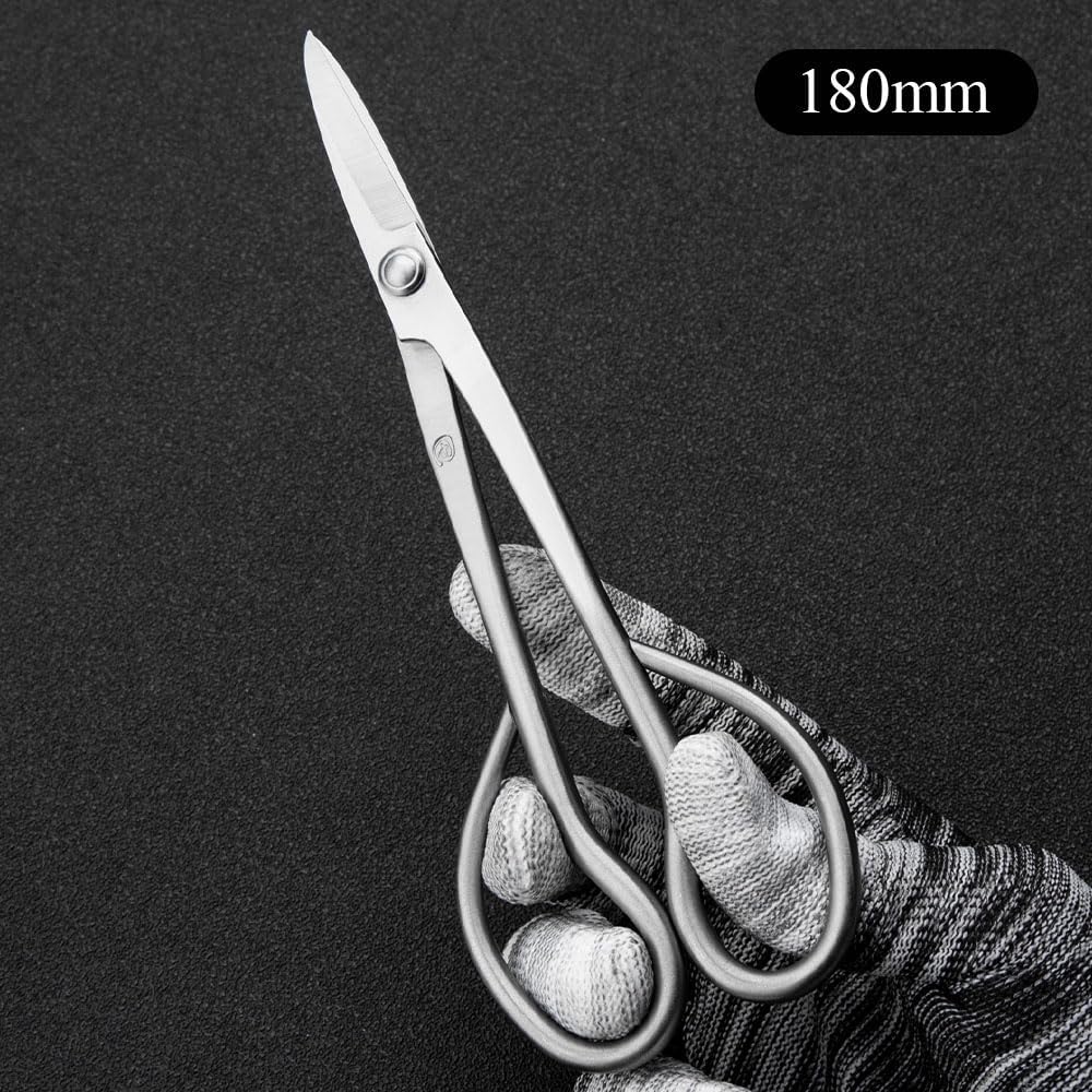 Small Size TianBonsai Bonsai Tools 5-Piece Alloy Steel Bonsai tool Kit In Cluding 180mm Long Handle Scissors / 180mm Branch Cutter / 180mm Knob Cutter / 200mm Straight Root Hook/Tweezers (NBKS5-01)