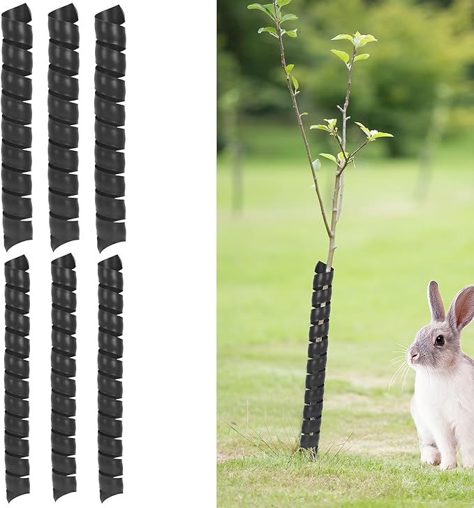 6 PCS Tree Trunk Protector, 16 Size Tree Protectors, Diameter Multiple Dimensions, Spiral Trunk Covers Protect The Bark from Deer and Rodents