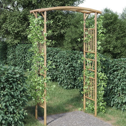 vidaxl Bamboo Garden Arch Arbor-Trellis-pergola 73.6" H x 46.5" L ic Farmhouse Style Patio Decoration Water- Outdoor