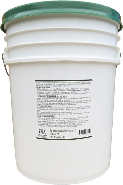 Nature’s MACE Deer and Rabbit Mace, Deer Repellent for Plants, Lawns, Flowers, Gardens, Deer Repellent Spray, Keep Deer Out, Deterrent, All-Season Protection, 5 Gallon Concentrate, Treats 10 Acres