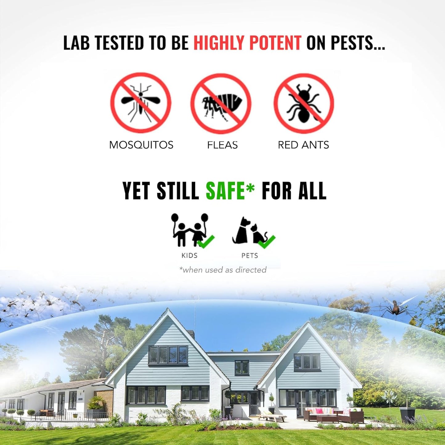 Mosquito Magician Hose End Sprayer with 1 Gallon Liquid Concentrate – Outdoor Mosquito Killer, Flea Yard Spray, Fire Ant Control, Safe for People & Pets, Mosquito Repellent for Lawn, Patio & Plants