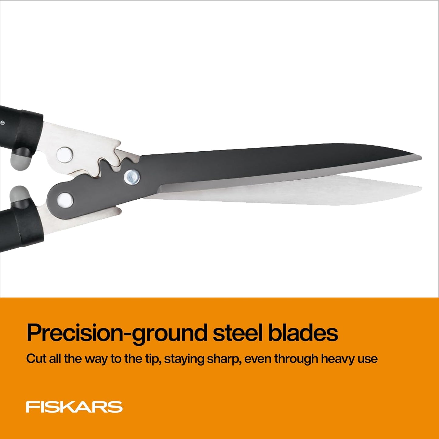 Fiskars PowerGear Hedge Shears - 23" Stainless Steel Blades - Plant Cutting Scissors with Sharp Precision-Ground Steel Blade