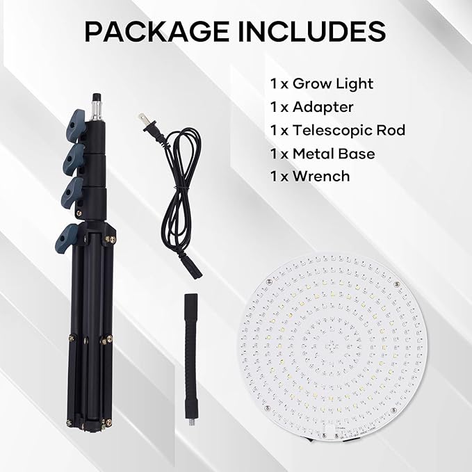 Grow Light with Stand,288 LEDs Full Spectrum Plant Light for Indoor Plants,Tripod Standing Grow Lights for Indoor Plants,3 Modes Floor Grow Plant Lamp for Plants Greenhouse Veg Bloom Light