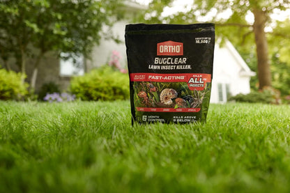 Ortho BugClear Lawn Insect Killer1, Kills Ants, Spiders, Ticks, Fleas, Armyworms and Grubs, Treats up to 16,500 sq. ft., 10 lb. (Pack of 4)