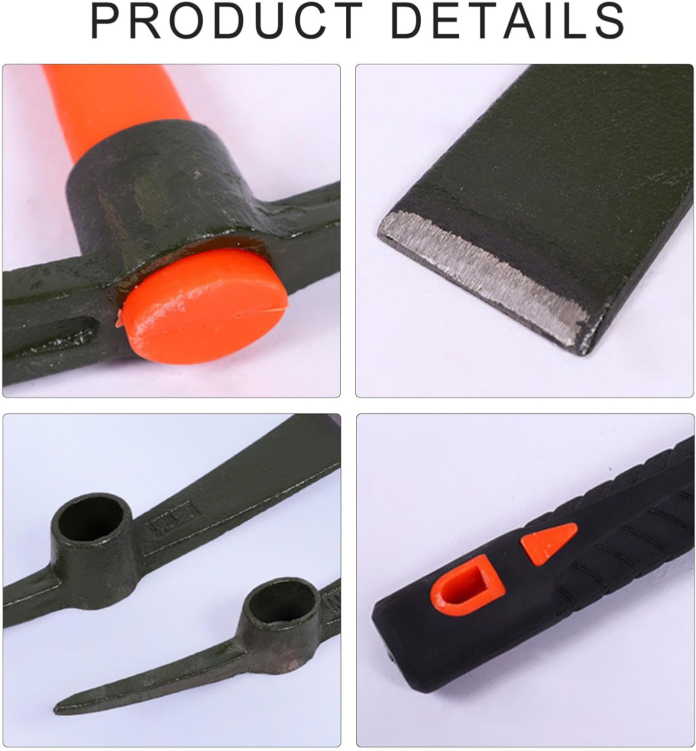 Garden Pick Mattock Fiberglass Handle For Soil Breaking Planting Camping Landscaping Home Excavation Trail Maintenance