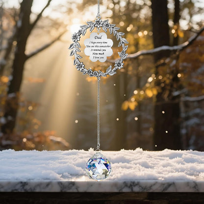 Suncatcher Gifts for Dad, Birthday Gifts for Dad from Daughter Son, Sun Catcher for Christmas Birthday Mothers Day Thanksgiving Valentines Day