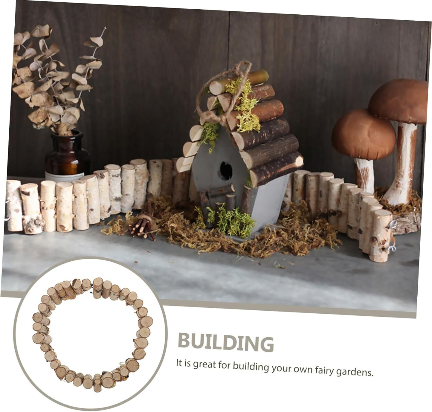 1Pc Adorable Miniature Fence for DIY Fairy Gardens Succulent Landscapes Indoor Durable Crafting Accessory for Plants and Garden Projects