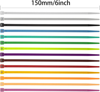 XINGO 100PCS Purple 6 Inch Cable Ties, Heavy Duty Nylon 66, 50 Pound Tensile Strength, Self-Locking, Indoor/Outdoor