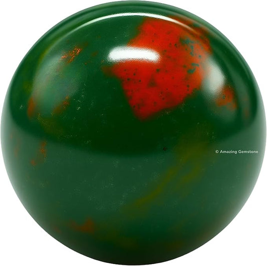 Amazing Gemstone Bloodstone Crystal Ball - 1" Inches Crystal Sphere Meditation Balls for Witchcraft and Decorative Balls - Crystals and Healing Stones Beginners Gift (Pack of 1)