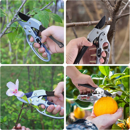 MEPEREZ Ultra Sharp Garden Clippers,Hand Clippers for yard work, Sharp Garden snips and pruners, Work 3 times easier, Premium Gardening shears & scissors