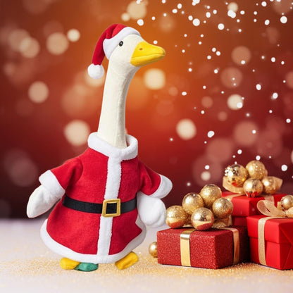 Porch Goose Santa Outfit,Goose Christmas Costume for 23" H Large Porch Goose,Mrs. Claus Porch Goose Costume for Yard Lawn Outdoor Garden Patio Statue Santa Holiday Decor