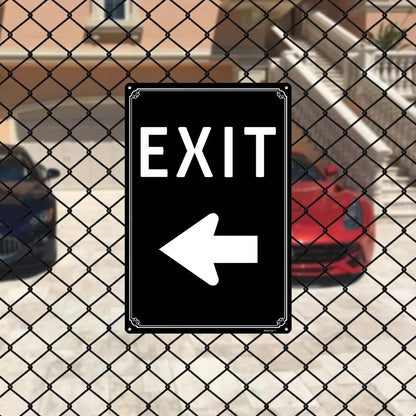 12x16"Exit Sign with Right Arrow - High-Intensity Aluminum Parking Lot Sign, Weatherproof & Fade-Resistant, Ideal for Outdoor & Indoor Use - Curbside Sign