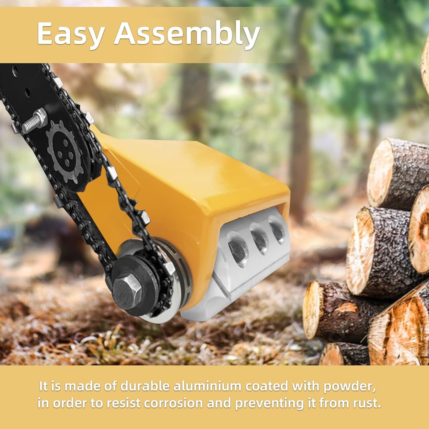 Log Peeler,Log Debarking Tool,Chainsaw Attachment for Wood Debarking,Chainsaw Accessories,Timber Framing Tool,Factory Outlet (Yellow)