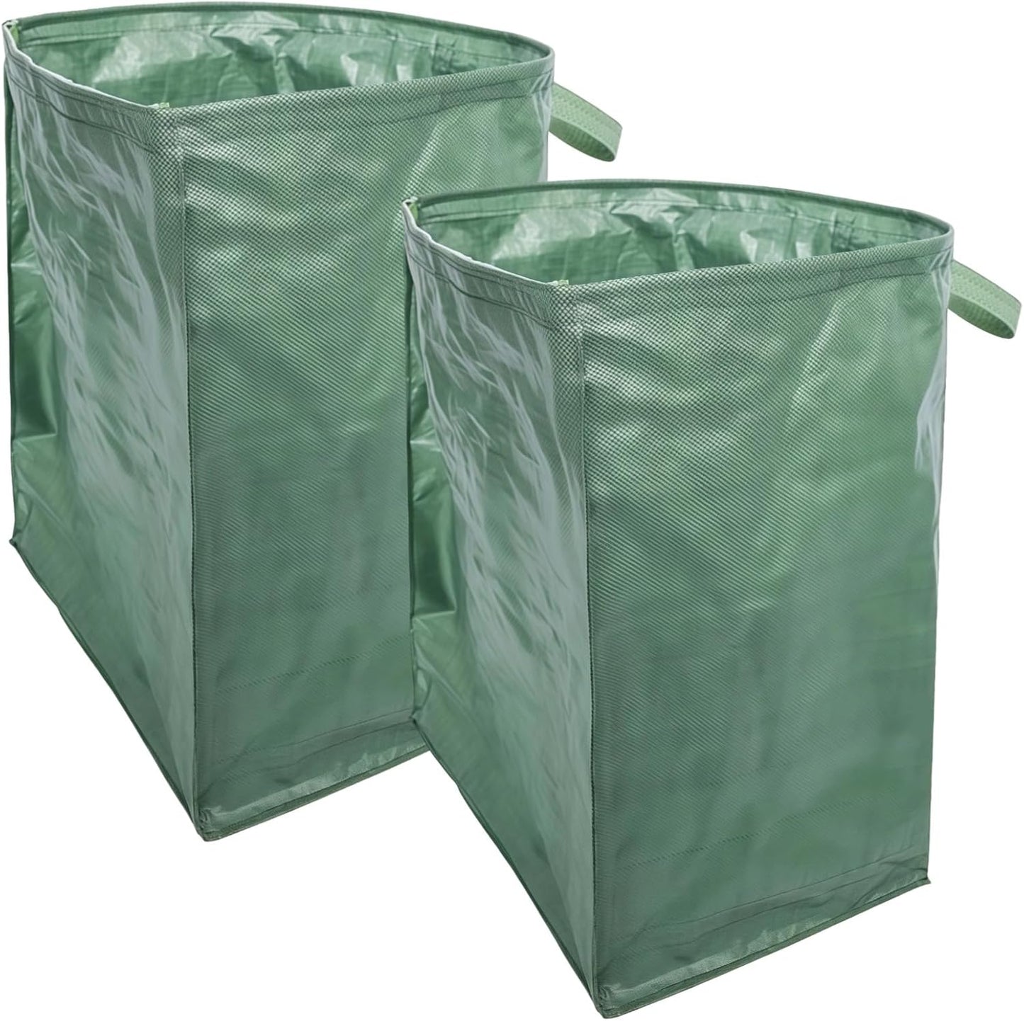 2 Pcs 53 Gallon Reusable Lawn Bags, Yard Waste Container with Easy Sweep Leaf Collector PP Material, Large Capacity, Foldable, Ideal for Leaves, Branches, and Grass Clippings