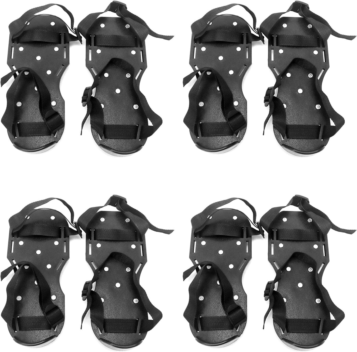 QWORK Gunite Spiked Shoes With 3/4” Short Spikes Perfect For Epoxy Floor, Overlays, Cover Installation, Green Color (Pair)