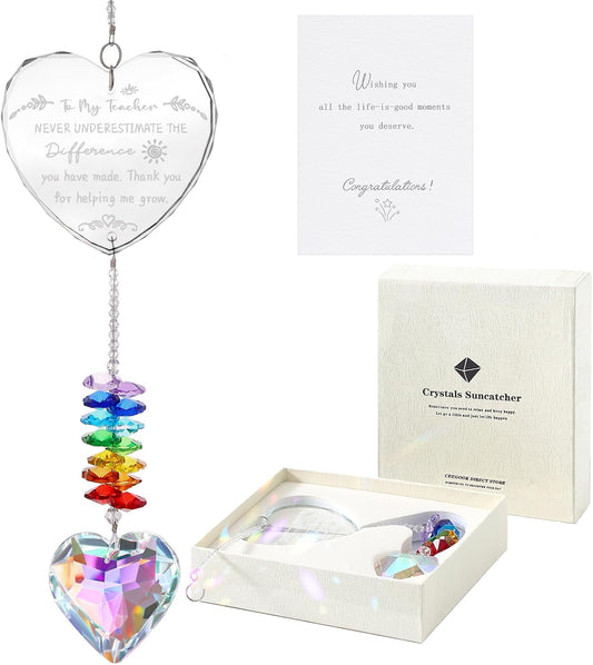 Teacher Appreciation Gifts, K9 Crystal Suncatcher Teacher Gifts for Women, Teachers Retirement