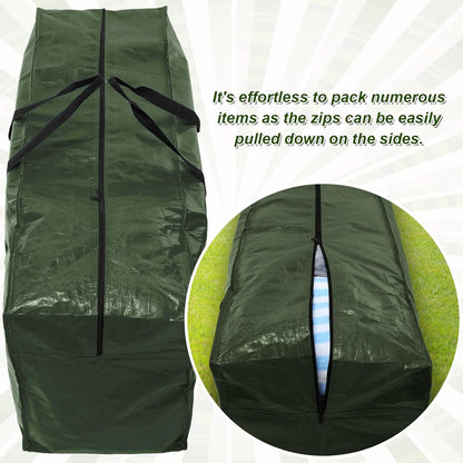 6 Pcs 66 Gallon Large Moving Bags with Zipper and Handles Foldable Storage Duffle Bags Heavy Duty Extra Large Totes for College Dorm Travel Clothes Blankets Bedding Moving (Army Green)