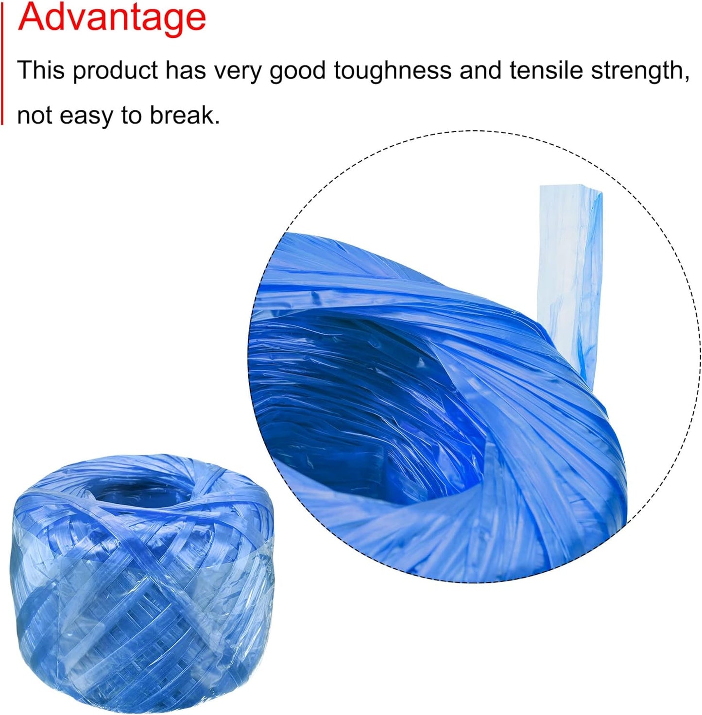 MECCANIXITY Polyester Nylon Plastic Rope Twine Household Bundled for Packing Gardening Craft,150m Length,Blue