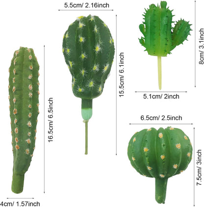 N|A Cayway 10 PCS Artificial Cactus and Succulent Plants - Faux Cacti Decor for Decoration - Bulk Pack