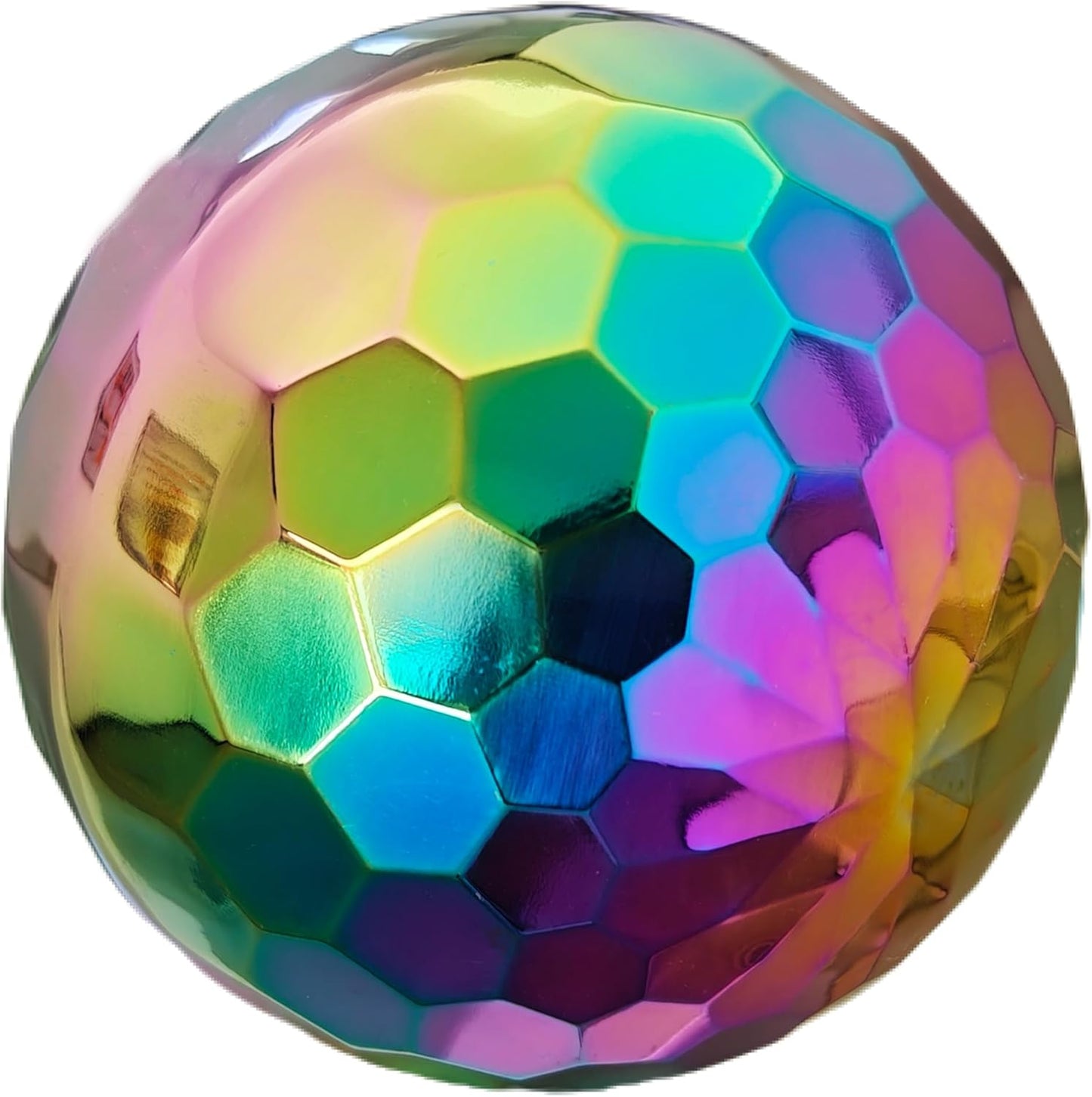 304 Stainless Steel Gazing Ball Sculptures Diamond Ball Decoration Mirror Hollow Decor Ball Reflective Garden Sphere Hollow Metal Ball Ornament Statues Gazing Globe for Home Garden (Rainbow 8 inch)
