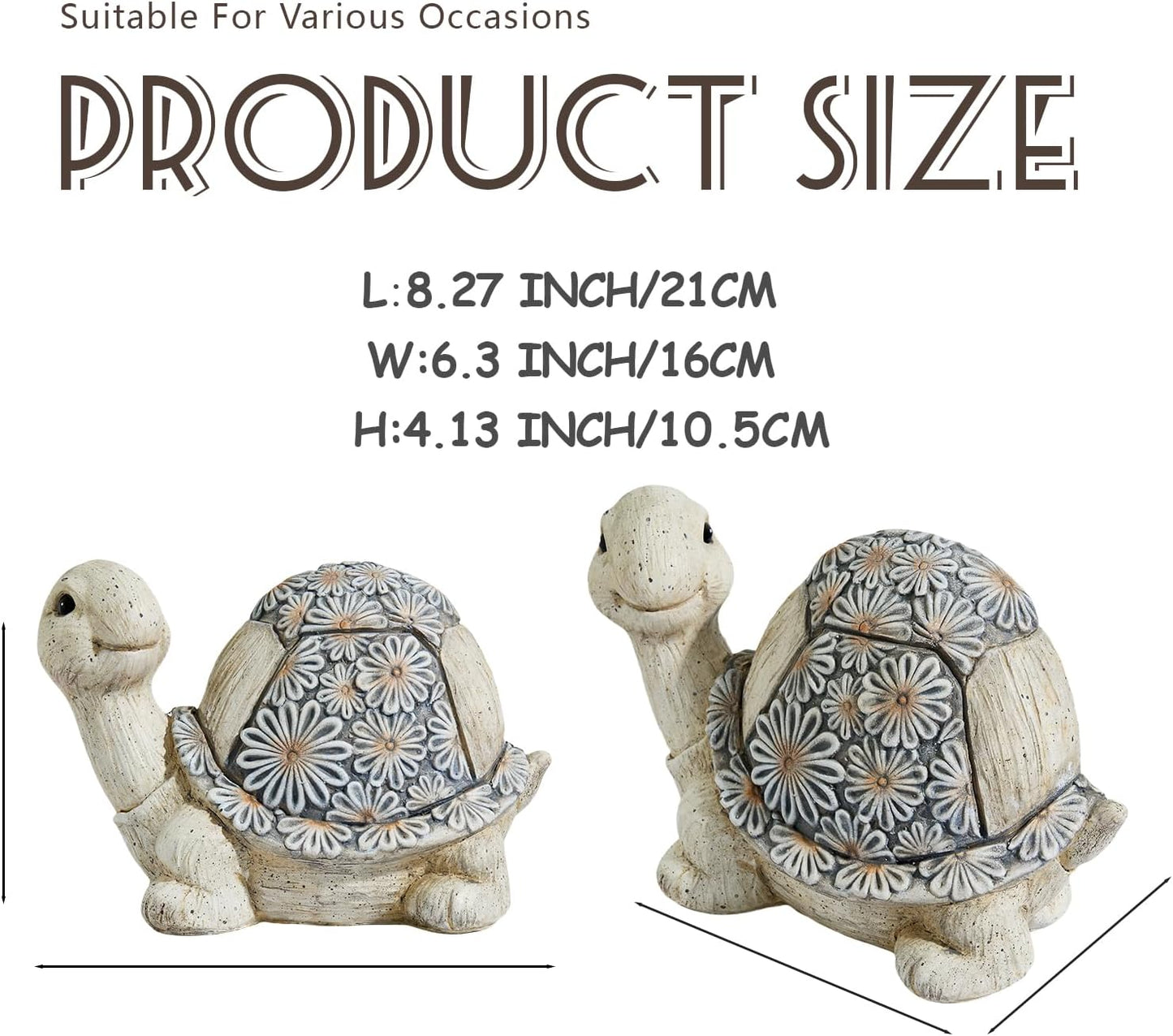 Artpual Turtle Outdoor Statues for Garden Lawn Decor Outside Statue for Patio Yard Porch Balcony Home House Ornament, Great Gifts for Family and Friends