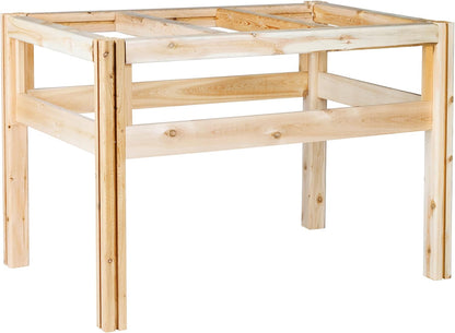 Greenes Fence Six Bucket Elevated Cedar Wood Garden Frame, 43 in. x 28 in. x 30 in. - Made in USA with North American Cedar