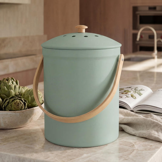 Beautiful Kitchen Compost Bin with Smell Proof Lid - Rust Proof and Odorless Compost Bucket for